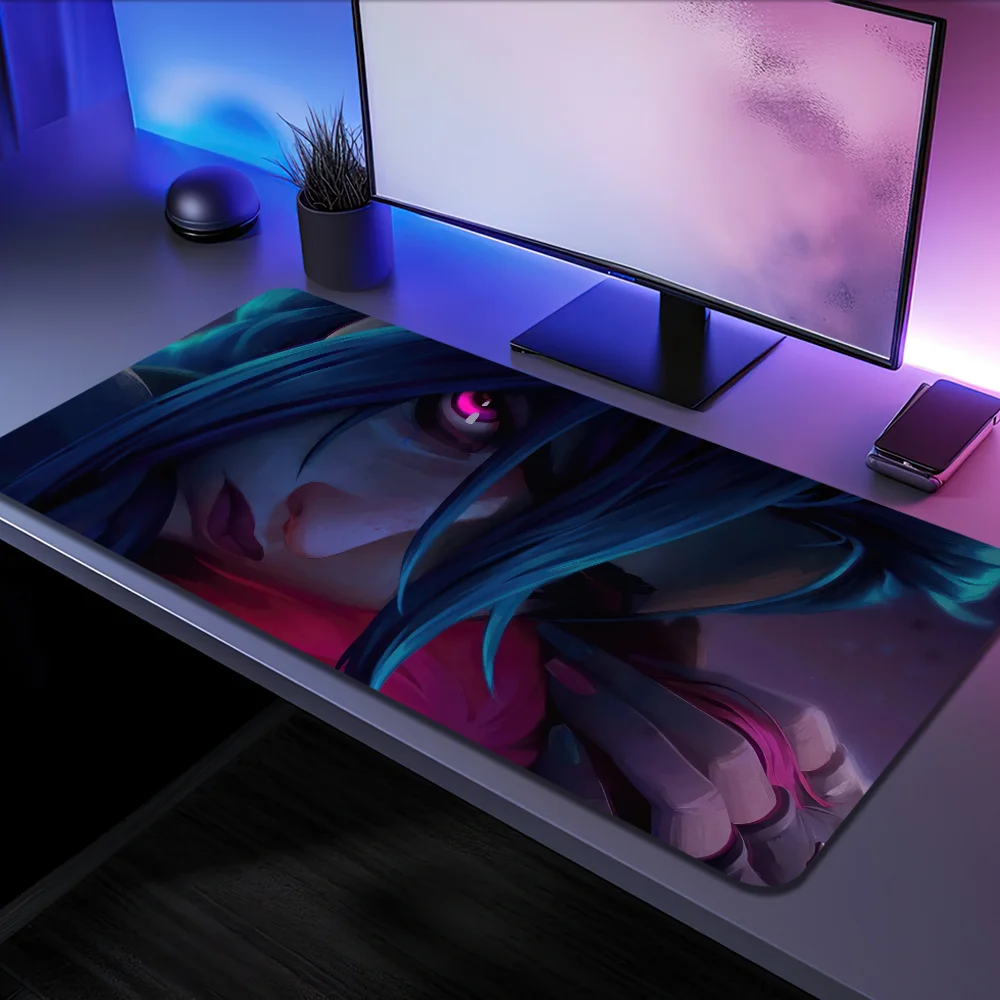 Cartoon A-Arcane 2 Vi J-Jinx Ekko Mousepad Keyboard Mats Office Large Mouse Mat Computer Game Big Anti-slip Rubber PC Mice Mat