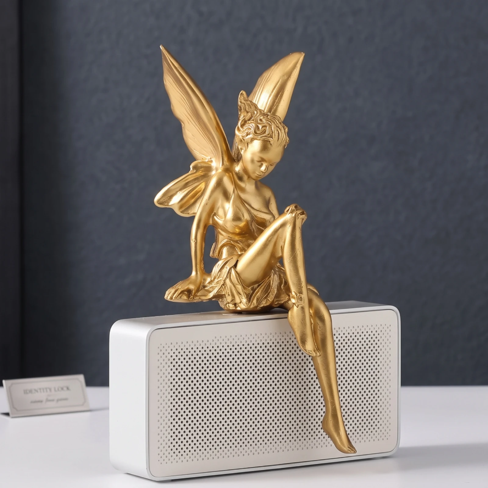 Fairy Figurine Decorative Fairy Figurine with Wings Shelf Sitter Enchanting Ornament Whimsical for Collectors, Home Decor