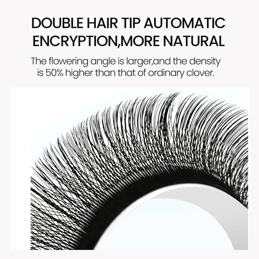 Yelix Spike 3D-W Vorgefertigte Volumen-Wimpernverlängerungen, Mix-Längen-Tablett, Matt Schwarz, 3D-Spike-Design, Großhandel für Wimpernprodukte für Salons – Detail 2