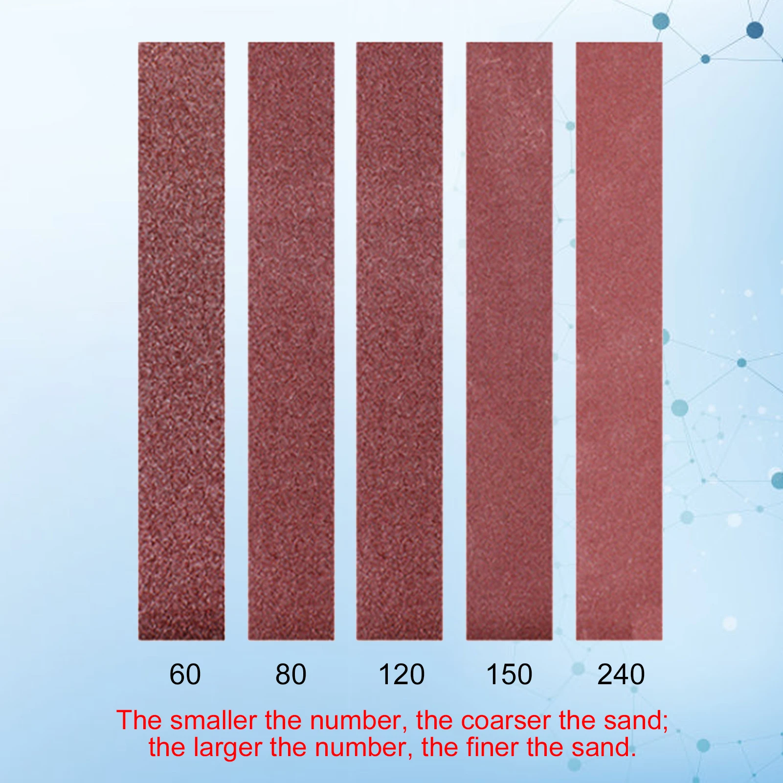 30 PCS Sanding Belts 3/8 X 14 Inch, 6 Each of 60/80/120/150/240 Grits, Al Oxide Sanding Belts for Wood Sanding and Metal Polish