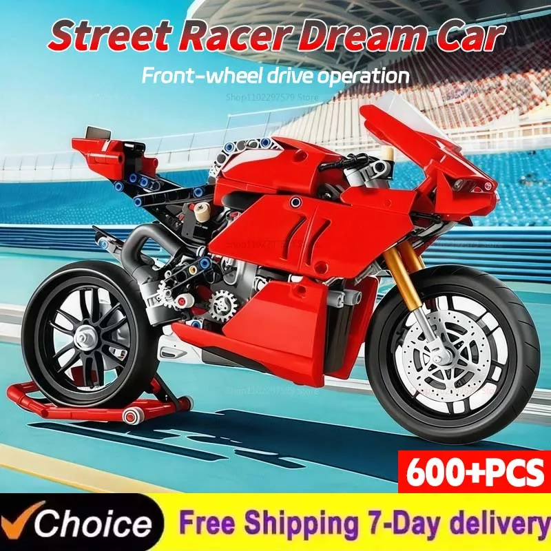 

New 646PCS MOC Technical 42107 Motorbike Model Building Blocks Kit Superbike DIY Collection Toy Boy Adult Perfect Christmas Gift