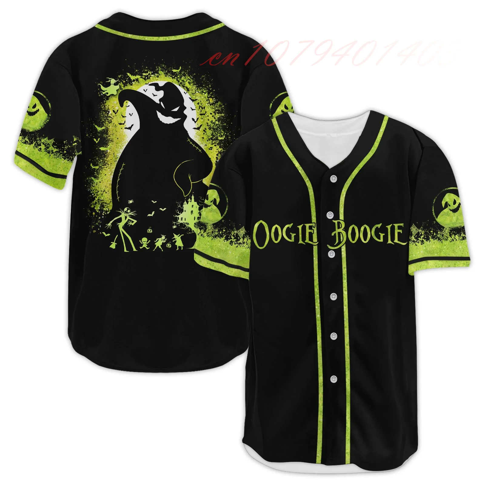 Cute Graphic Baseball Jersey Shirt Cartoon Horror Movie Character Funny Baseball Jersey Shirt Gift for Men Women Kids 0-14 Years