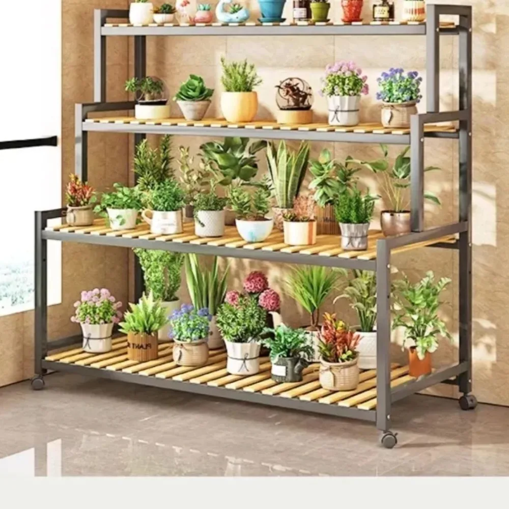 Multi Story Flower Rack Iron Staircase, Living Room, Floor Standing Balcony Storage Rack Metal Succulent Flower Pot Rack