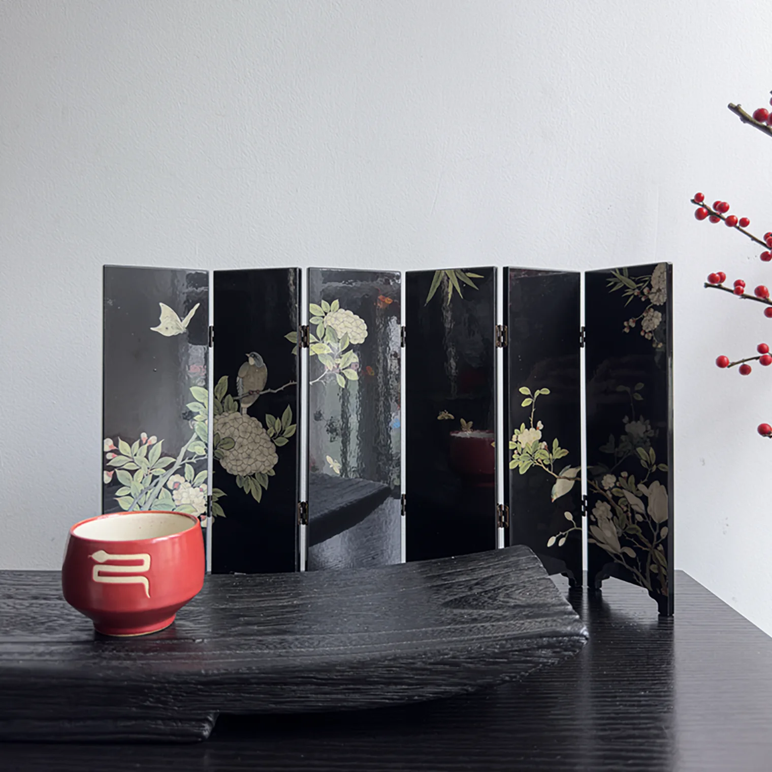 Black Solid Wood Tray  Jewelry Dish Prato De Jantar 트레이 Home Art Decoration Ornaments Handmade Long Plate Multi Functional Plate