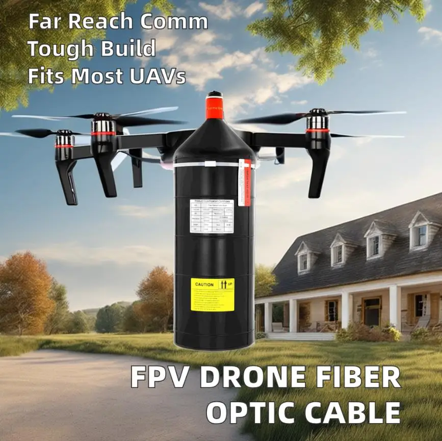 

FPV Optical Fiber Drone image Data Module Sky-end And Ground-end Module Kits Built-in Optical Fiber Cables For Underwater Robots
