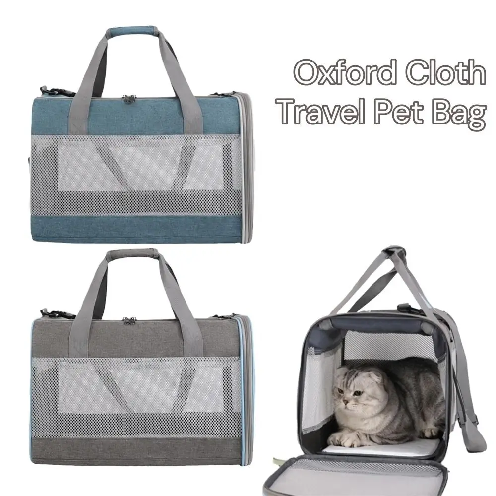 

Portable Mesh Cat Transport Bags Oxford Cloth Breathable Dog Carrier Bag Lightweight Folding Travel Pet Bag for Outdoor