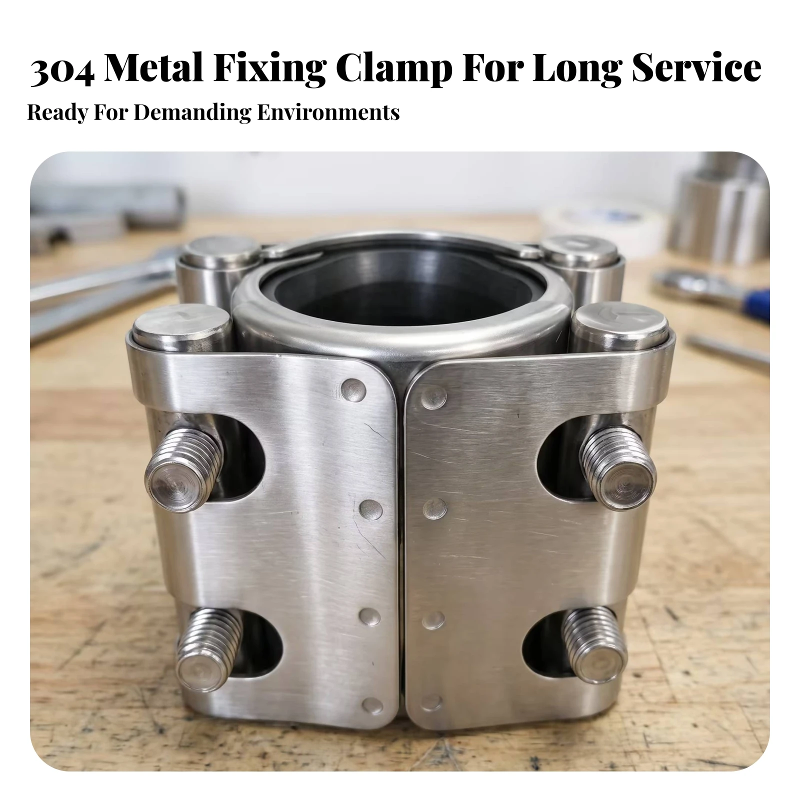 Pipe Repair Clamp Encircling Pipe Leak Repair Clamp Hardware Long-Lasting Reliable for Plumbers