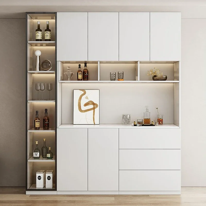 Armarios de vino simples de vidrio, almacenamiento moderno, exhibición de lujo, muebles europeos, QF50JG, hogar de pared