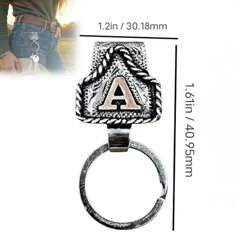 G92D Western Holder Keychain Decors For Belt Metal Keychain Quick Release Keyring Clip for Men Business Travel Essential