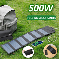 500W Portable Polysilicon Solar Panel Charger USB 5V DC Foldable Solar Panel For Phone Charge Power Bank For Hiking Camping