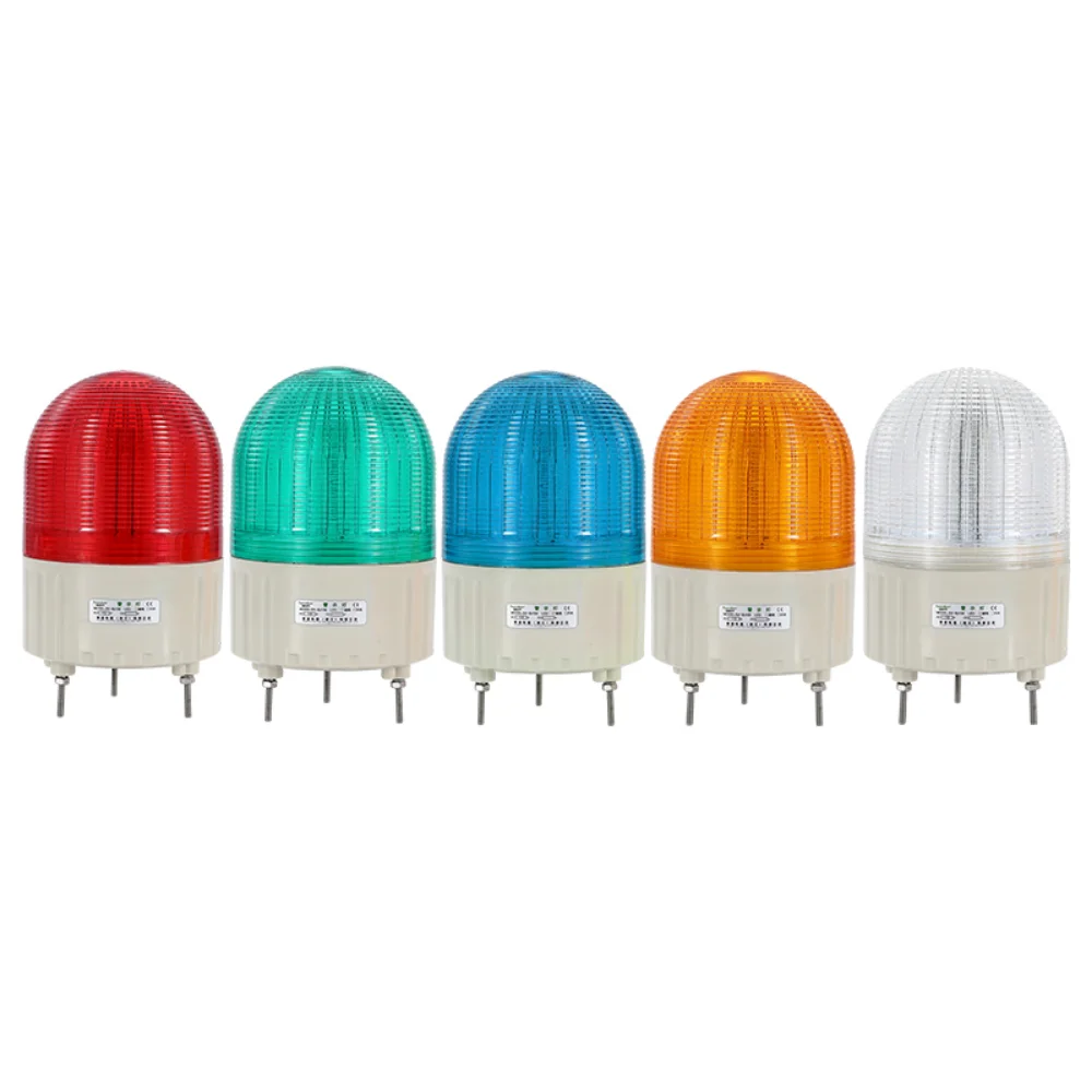 Luz de advertencia de 220v, SV-BJ100, roja, verde, amarilla, con zumbador de seguridad, indicador Led de 24V/12V, CA, CC, lámpara de señal de máquina impermeable