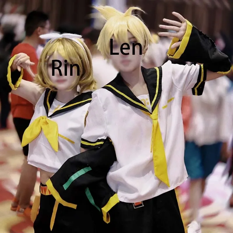 Homchee Trends COS Anime Men Len Cosplay Costume Anime Women Rin JK Uniform for Comic Con Outfits