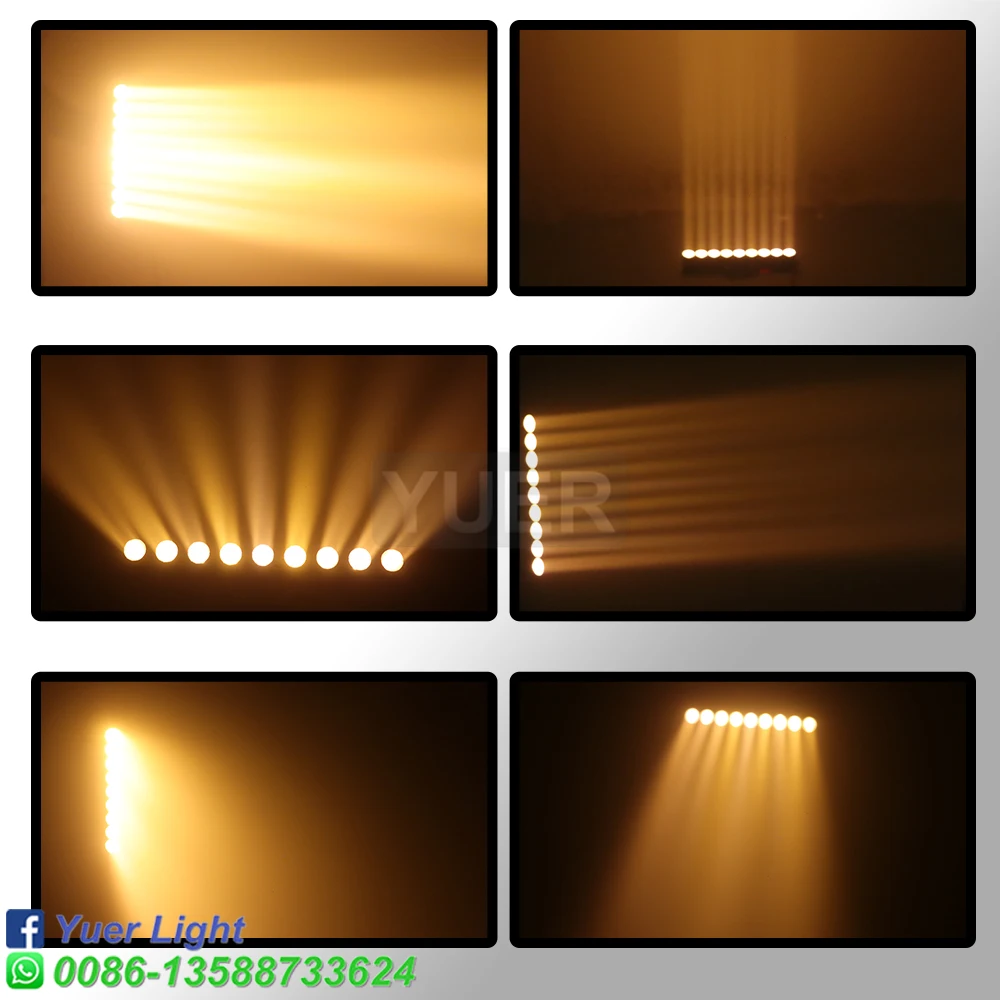 9x12W LED Amber COB Gold Beam Wash Effect Bar Light Remote Control Stage Ligthing Strobe Horse Racing Party Dj Disco Bar DMX