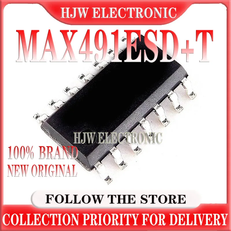 

10-100PCS New Original MAX491ESD+T MAX491ESD SOP14 RS Interface Chip in Stock