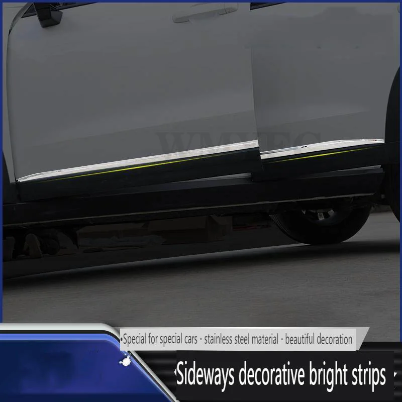 

Stainless Steel External Body Side Door Bumper Edge Strips Protector Trims Cover Car Accessories For GWM Haval DARGO 2021-2024