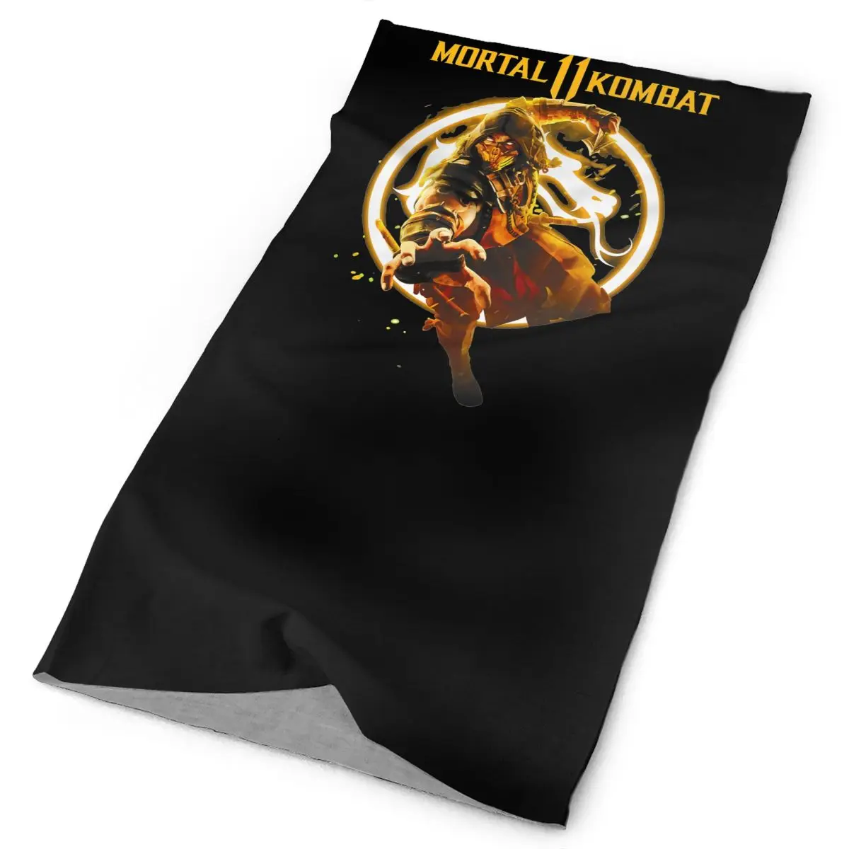 Mortal Kombat Xi Scorpion Flames Neck Gaiter Bandana Scarf Face Mask Hiking Dustproof High Quality