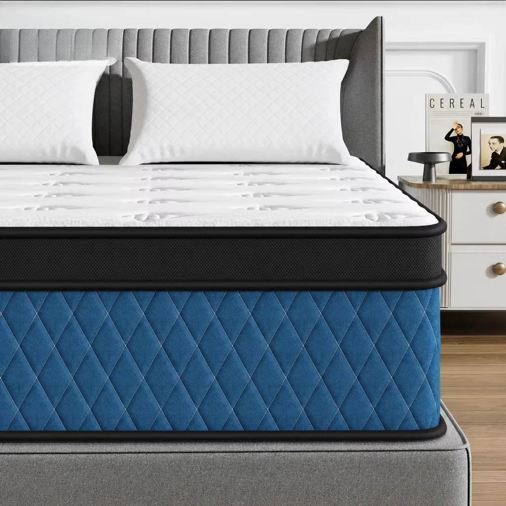 Kingnight G301 30cm Thick Modern Hybrid Mattress Cooling Gel Memory Foam Massage Feature 10-Year Warranty Cotton Cover Medium