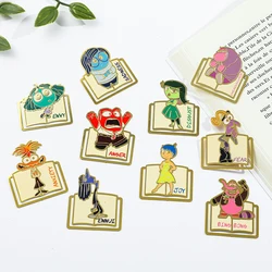 Inside Out Character Periphery Bookmark Fashion Cartoon Anime Movie Emotion Metal Bookmark for Fans Collect Souvenir Stationery