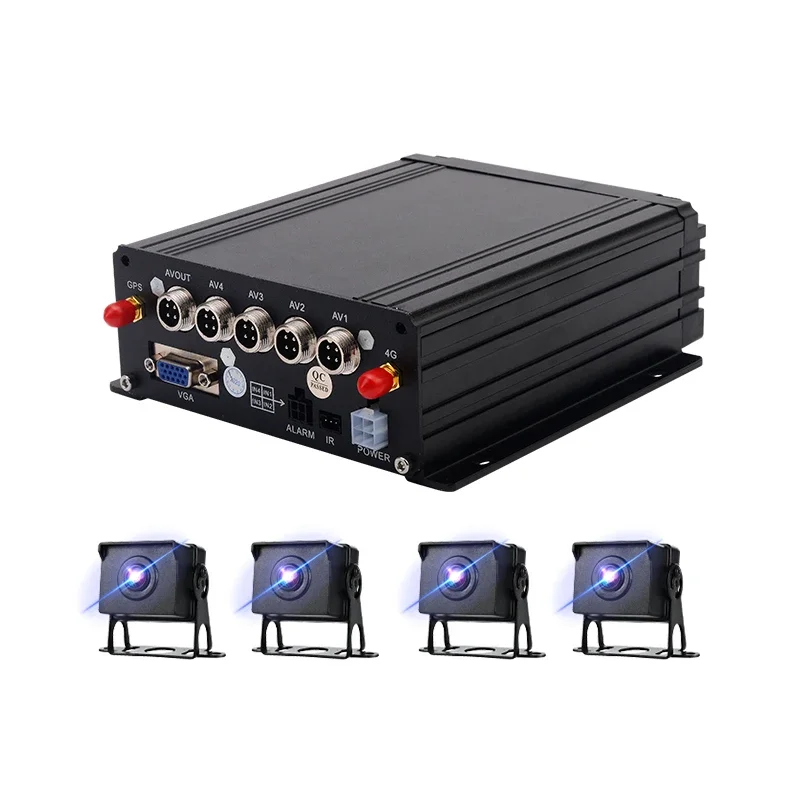 4G MDVR 4CHs+GPS, H.264 HDD storage for truck school bus fleet tracking fit CMSV6 platform