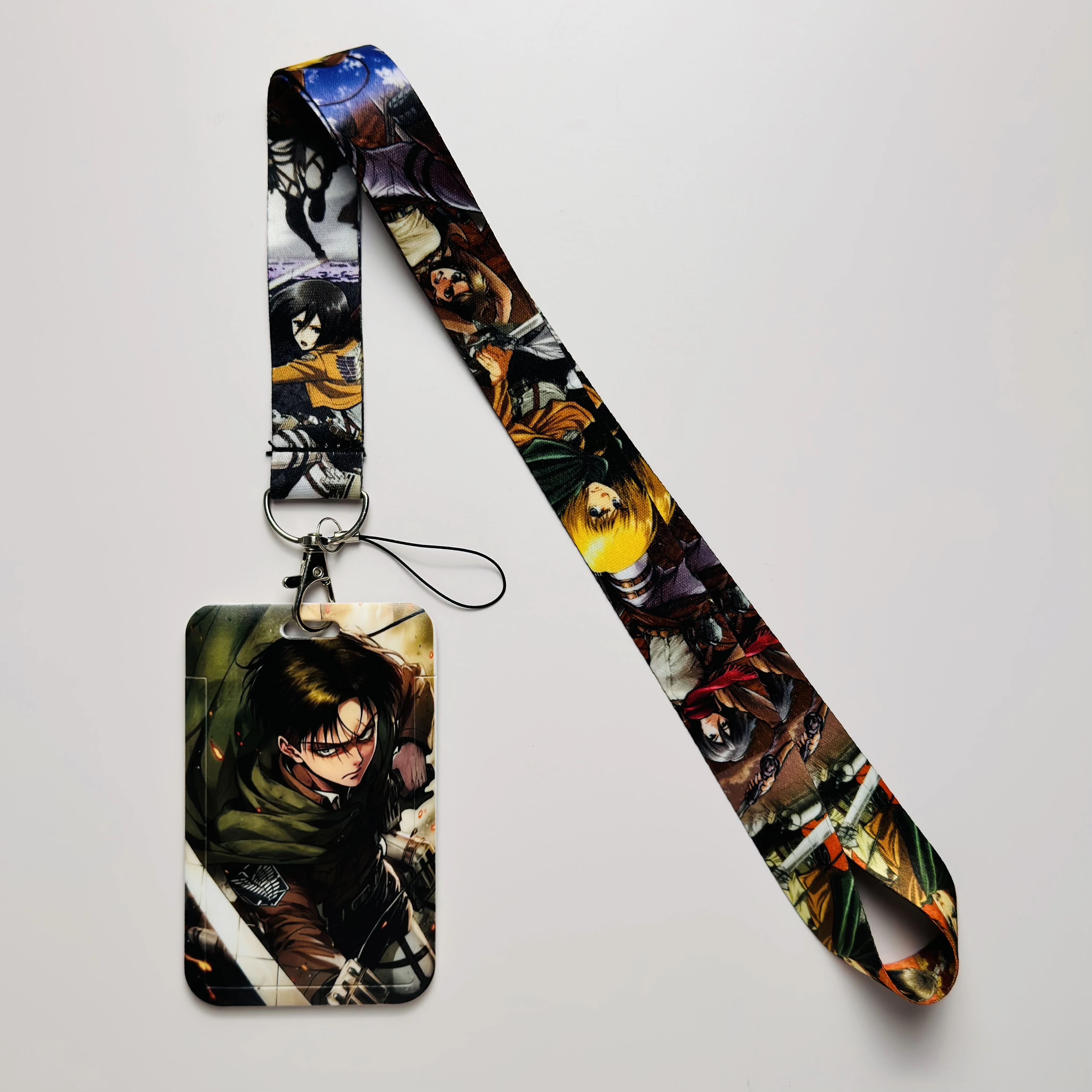 Anime Characters Card Holder Lanyards Keys Neck Strap Card Badge Keychain ID Credit Bus Card Cover Hang Rope Lariat Lanyard