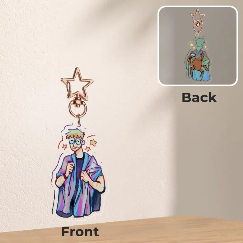 Project Hail Mary Trans Pride Ryland Grace Acrylic Keychain Sci-Fi Novel Character Pendant LGBTQ Space Merch Charm For Book Fans