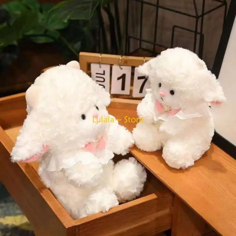 Y4QA MultiPurpose Lamb Plush Doll Throw Pillow for Children Home Decors