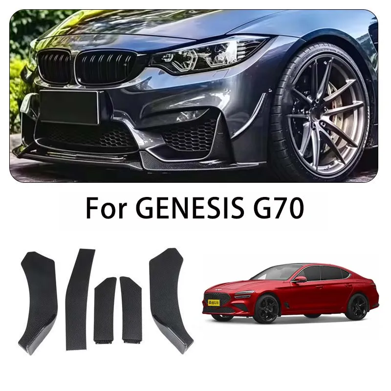 For GENESIS G70 body kits 5-Segment Adjustable Front Bumper Lip Splitter Body Kit