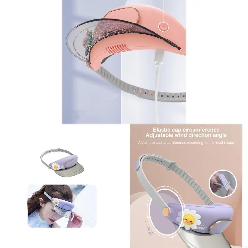 

19-кварторе вентилятора шляпа пустая шляпа вентилятор Sun Vestors Hat с вентилятором с 3-ступенчатой ​​регулируемой пустой