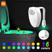 Xiaomi Toilet Bowl Night Light Motion Sensor Backlight 16 Colors USB Rechargeable UV Sterilization RGB Lamp Decoration Bedroom