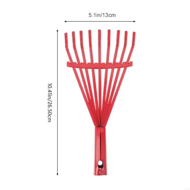 G92C Ergonomic Handle Garden Rake Leaf Rake Steel Wire Broom for Efficient Gardening