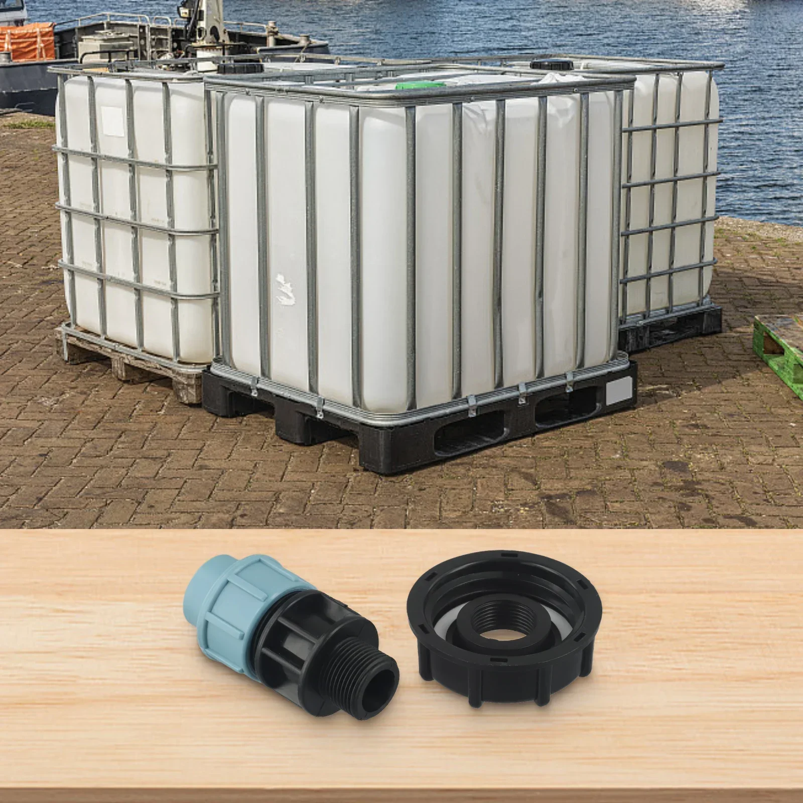 1pc 20/25/32mm Garden IBC Tank Connector Straight Outlet Adapter Water Spliter Garden Water Connectors Material Handling Tools