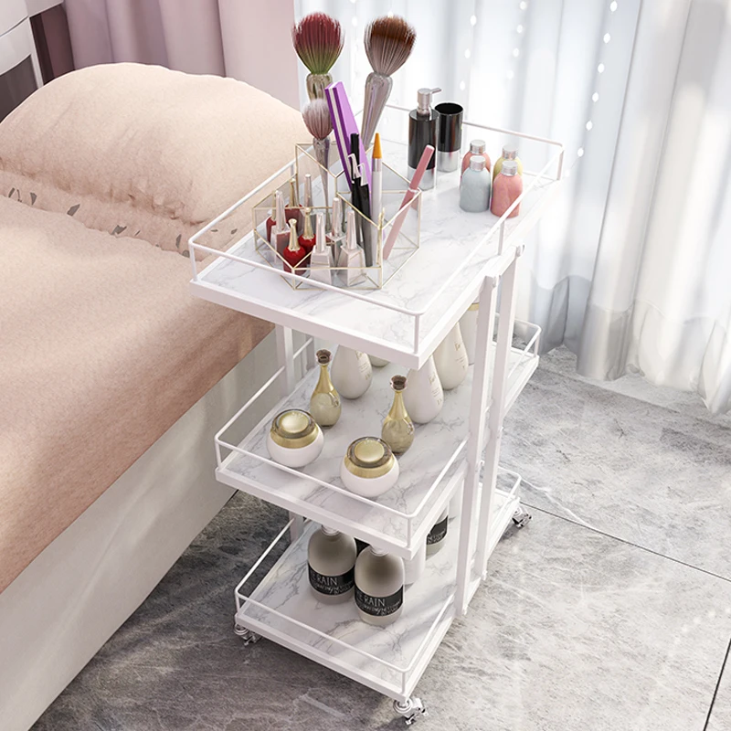 Organizer Utility Salon Trolley Hair Storage Wheels Beauty Display Cart Manicure Tool Carrito Auxiliar Salon Furniture HD50TC