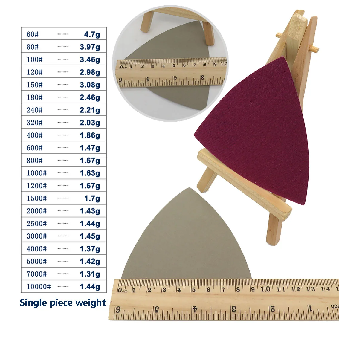 5-100pcs Triangular Grinding Wheel 90mm Wet And Dry Triangular Flocking Sandpaper For Sanding 60-10000 Abrasive Polishing Tools