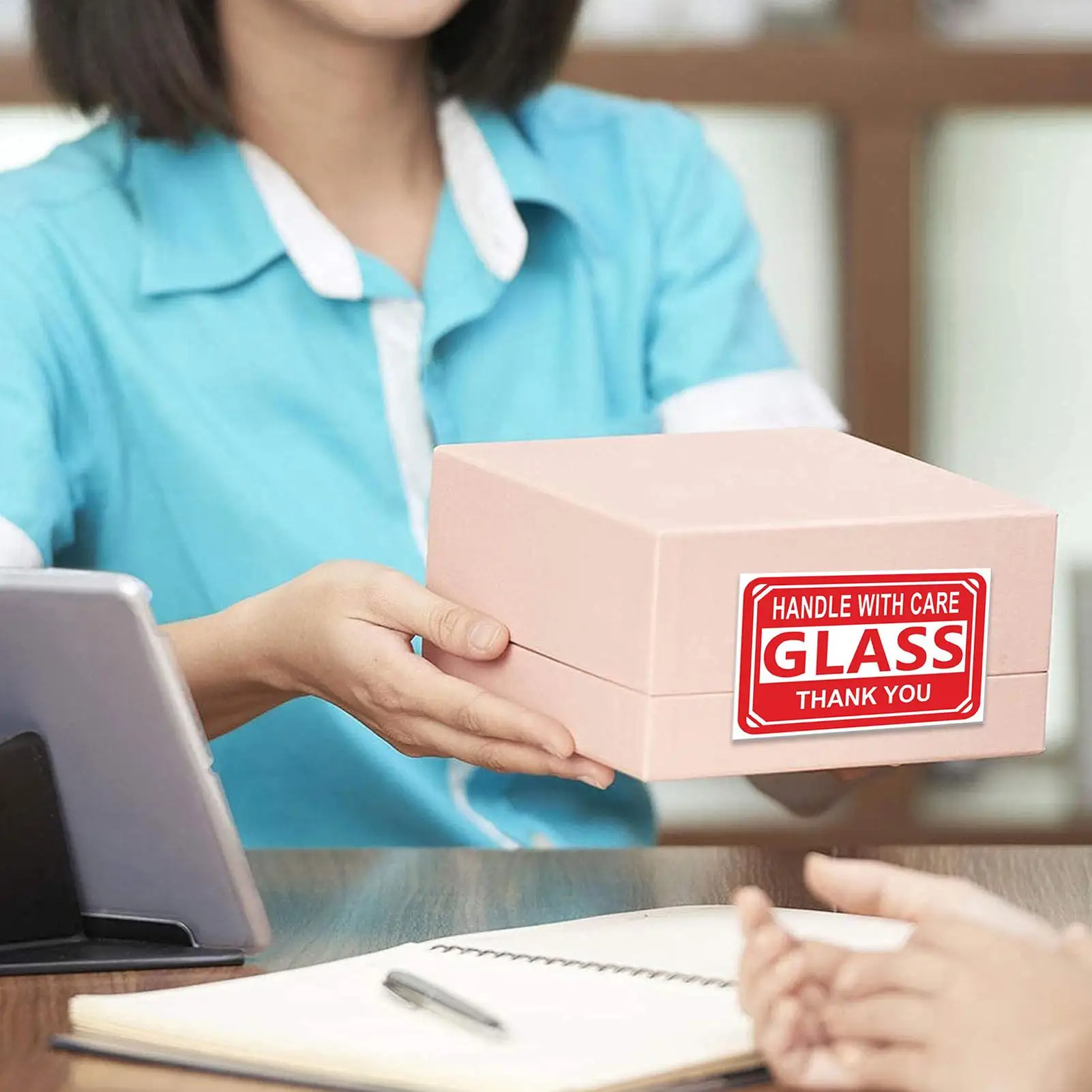 Adesivos frágeis para mover etiquetas de 250 peças envoltório embalagem fita frágil para envio para caixas pratos de visita materiais vidro