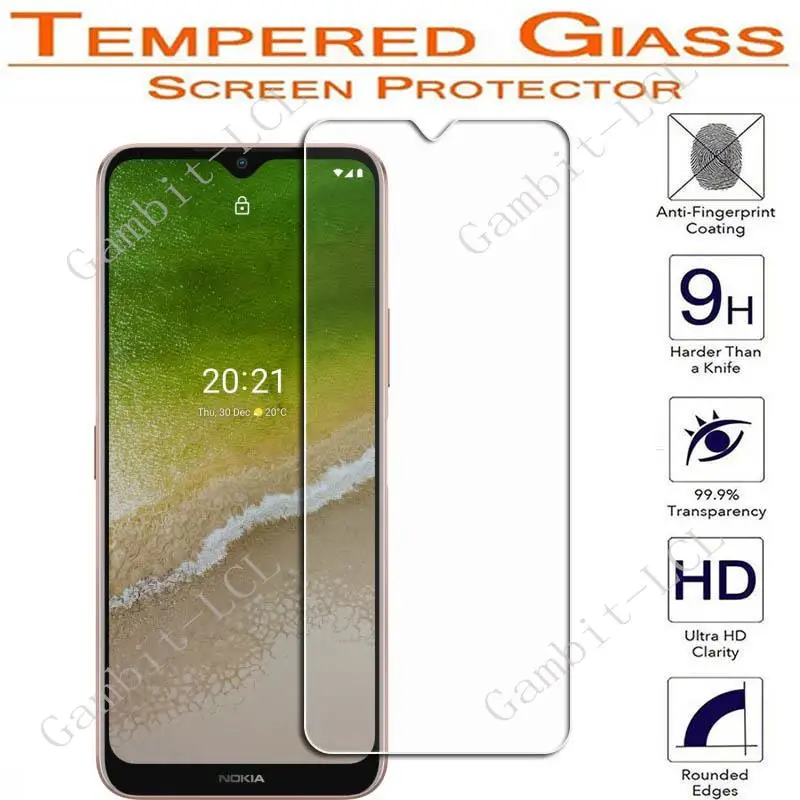 Para nokia c100 c200 c21 plus g11 g21 c10 c20 c30 g10 g20 x10 x100 x20 xr20 1.3 2.4 protetor de tela vidro temperado filme capa