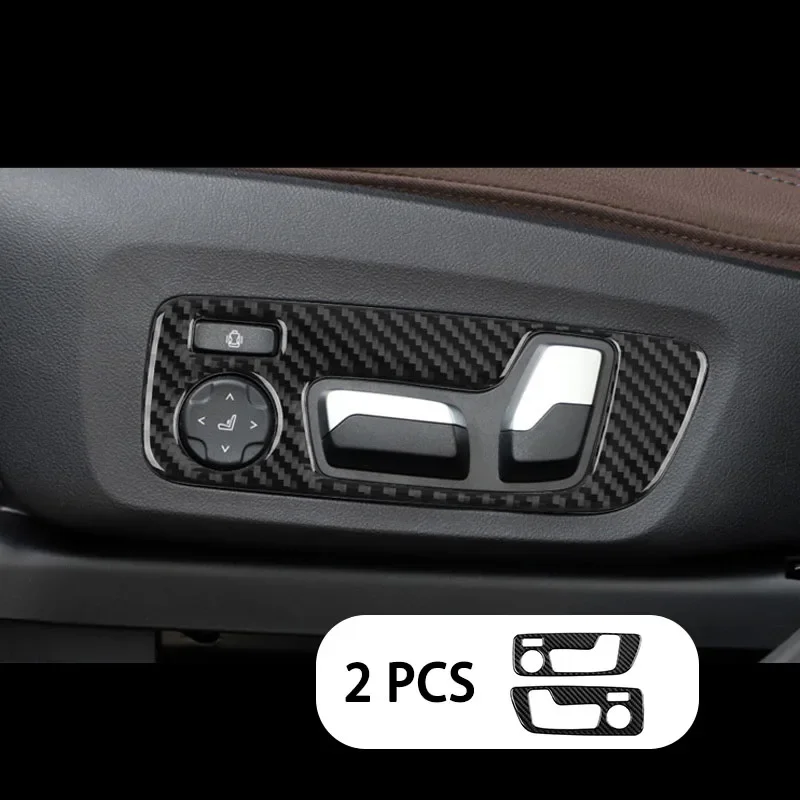 For BMW X3 G01 2018-2021 Carbon Fiber Seat Adjustment Button Decorative Sticker Interior Modification Accessories Luxury Upgrade