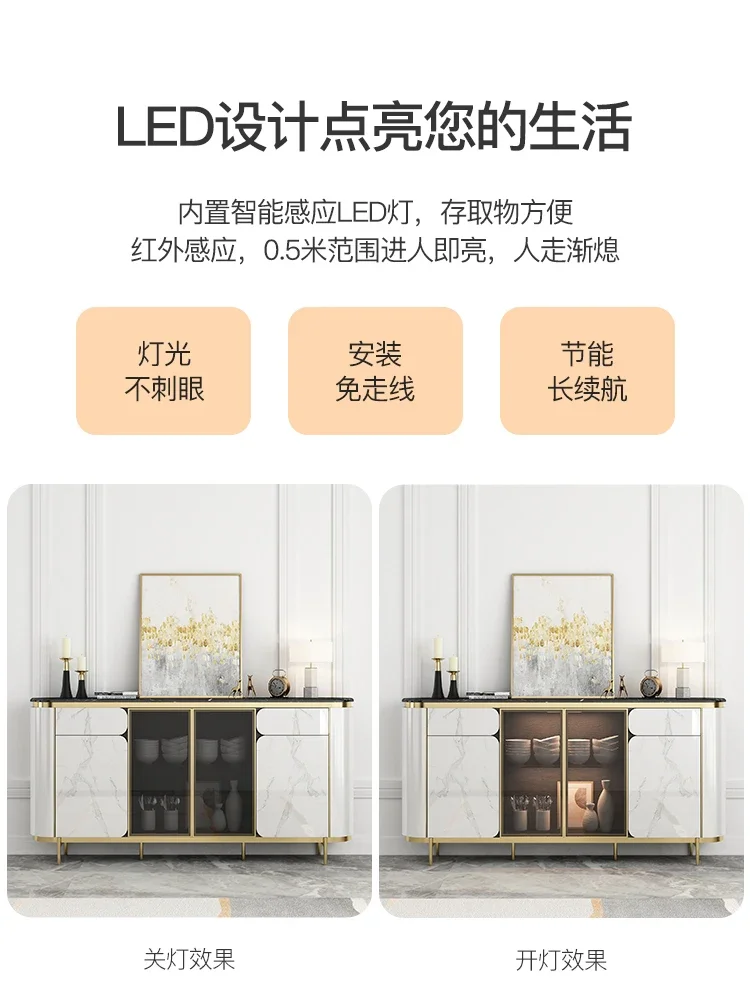 

Sideboard Cabinet Modern Minimalist White Tea Cabinet Paint Semicircle Arc Entrance Cabinet Dining Room Cabinet