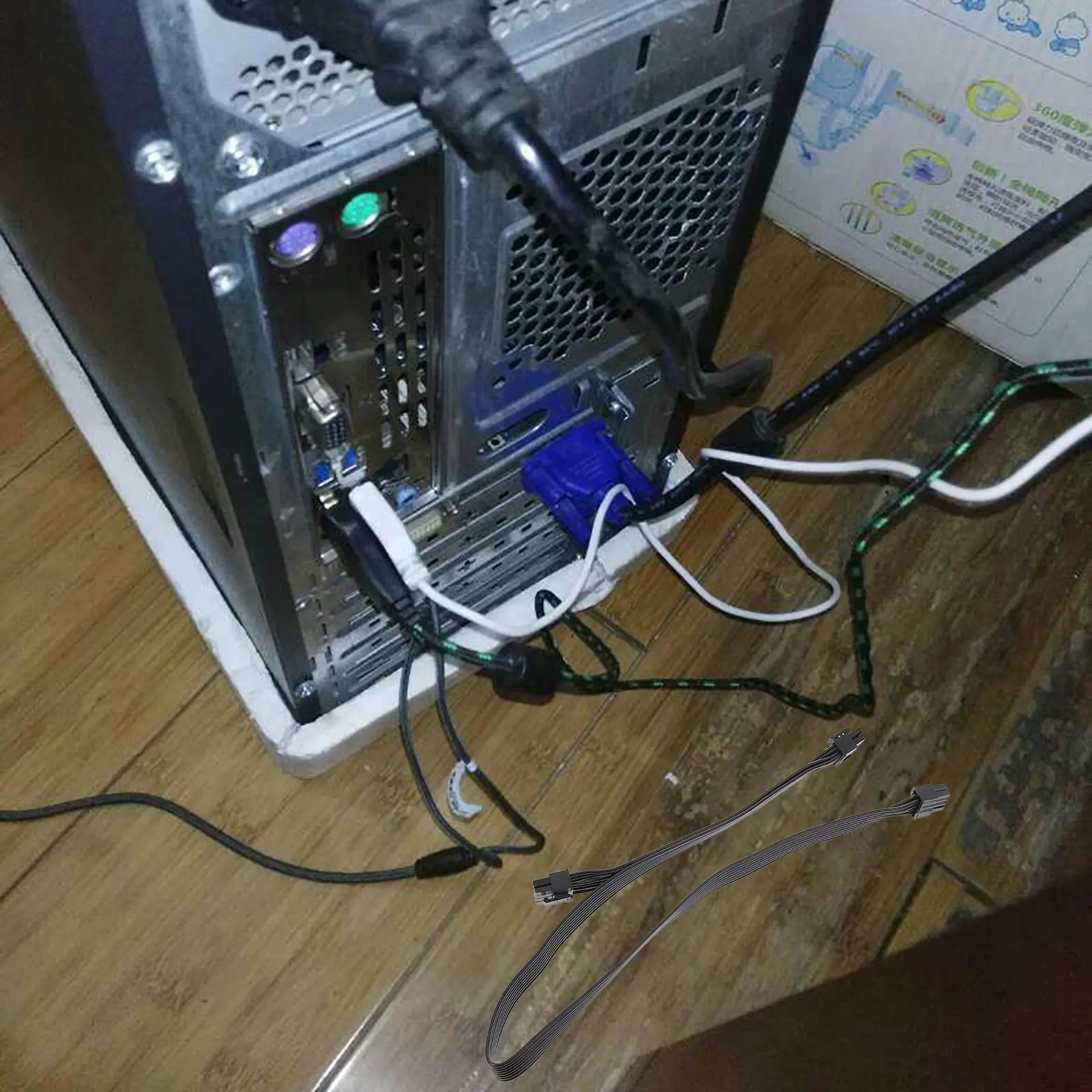 

Graphics Card Cable 8pin Power Cord Oxygen free Copper Splitter Video Computer Supplies Adapter Connector Graphics Cards Video