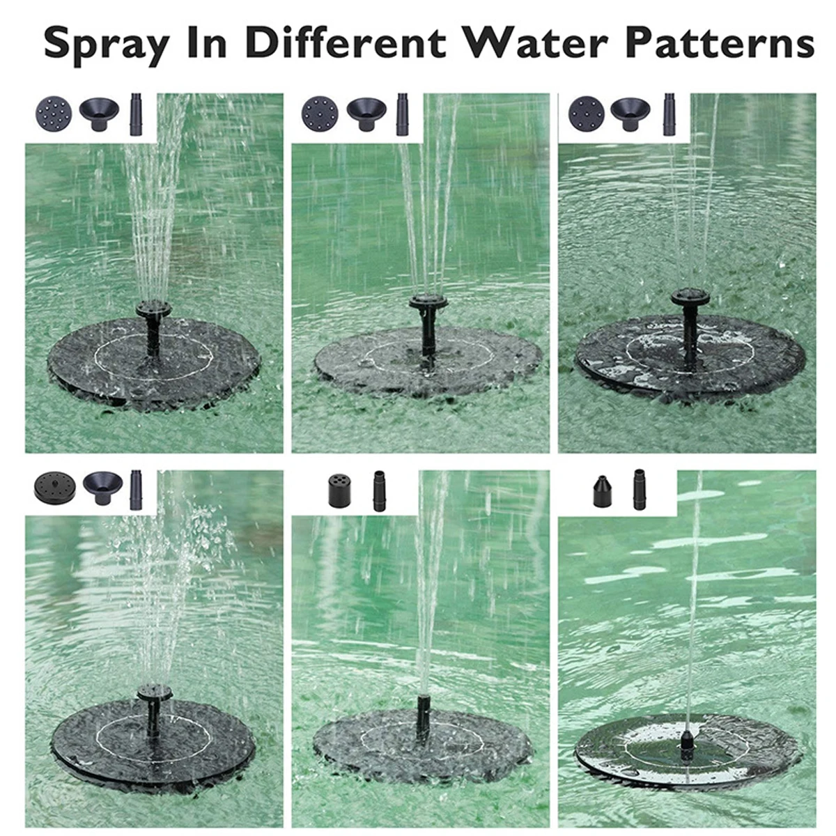 Solar Bird Bath Fountain Floating Pump Solar-powered Garden Outdoor Waterpump Water Complete Kit Outdoors Baths the Birdbath view 5