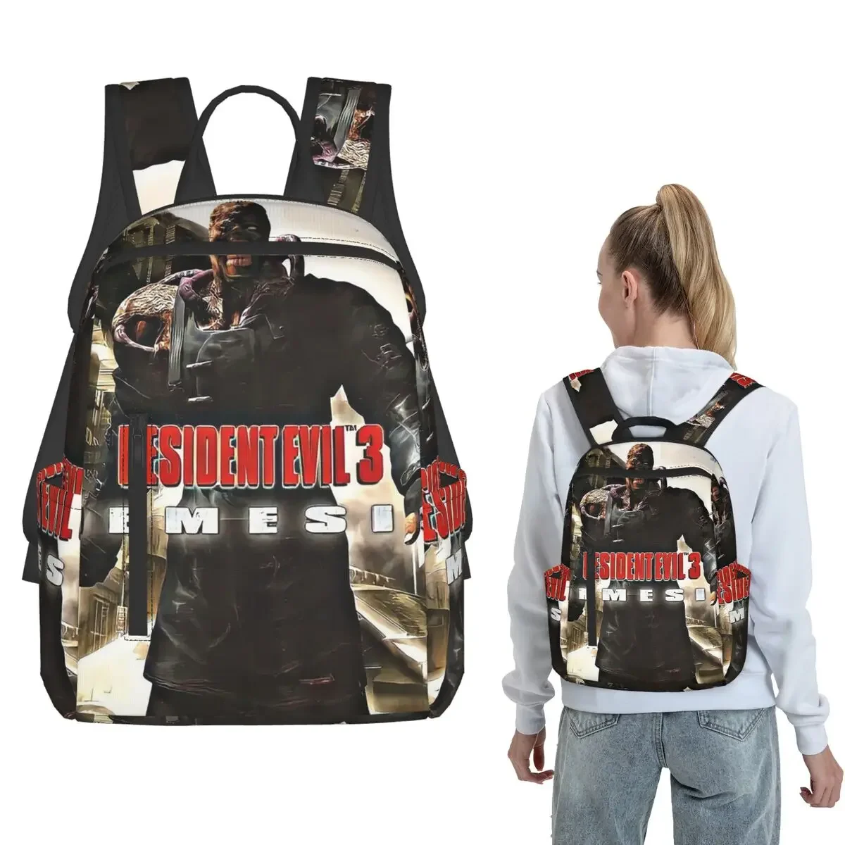Resident Evils 3 Nemesis Backpack Large Capacity Kids BookBag School Bag Shoulder Bags for Men Women