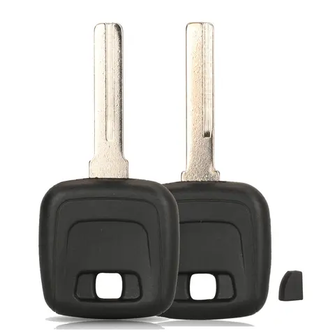 Jingyuqin 트랜스 폰더 자동차 키 ID48 칩 볼보 볼보 S40 V40 D30 S60 S80 XC90 XC60 빈 키 케이스 Fob Uncut NE66 블레이드