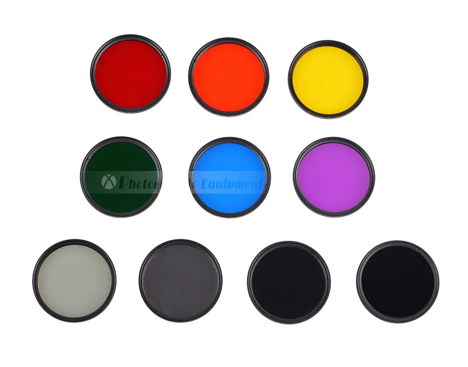 Металлическая бленда для объектива камеры 37/40,5/43/46/49/52/55/58/62/67/72/77 мм + крышка объектива + фильтр для объектива для Pentax Canon Olympus Sony Fujifilm