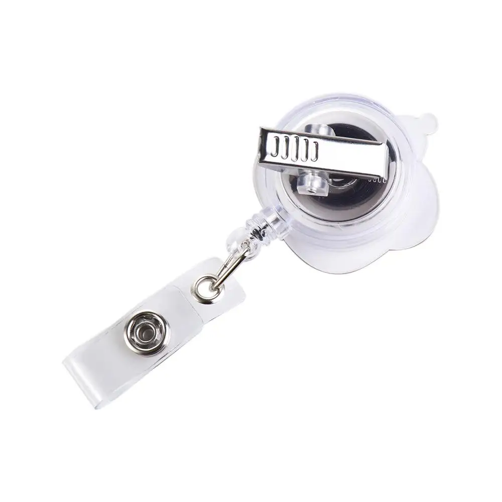 Bear School Supplies 360 Rotating Name Tag Reel Clip ID Card Clips Name Card Holder Retractable Badge Reel Badge Holder