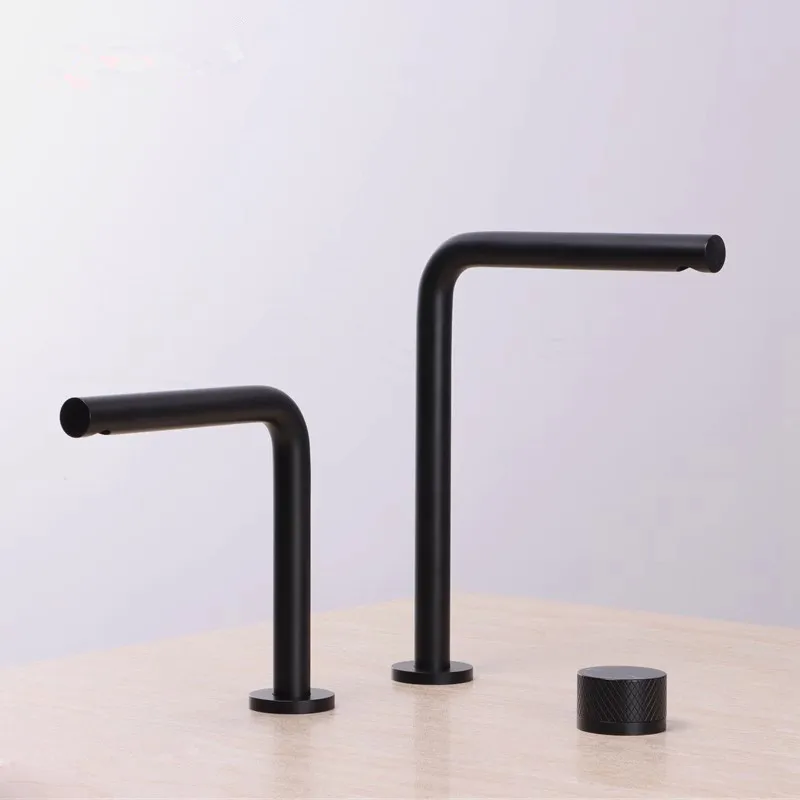 Brushed Gold Bathroom Faucet two holes Gun Grey Basin faucet Sink faucet sink tap Nickel widespread Black basin Tap