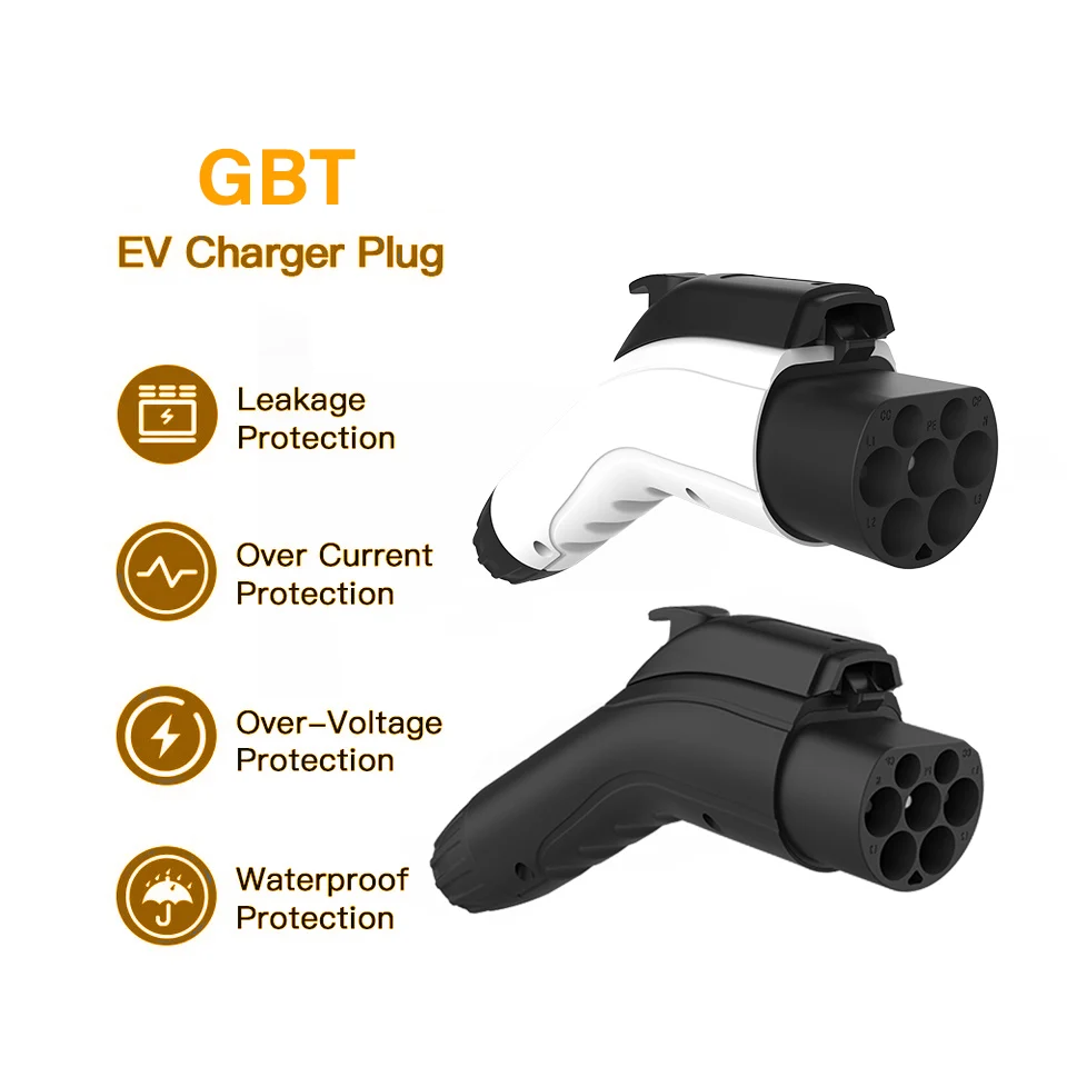 WUFEN EV Charger Plug GB/T 20234 EVSE GBT Convertor 16A 32A 1P 3P 3.5/11/7/22KW For Electric PHEV Car Vehicle Charging Station