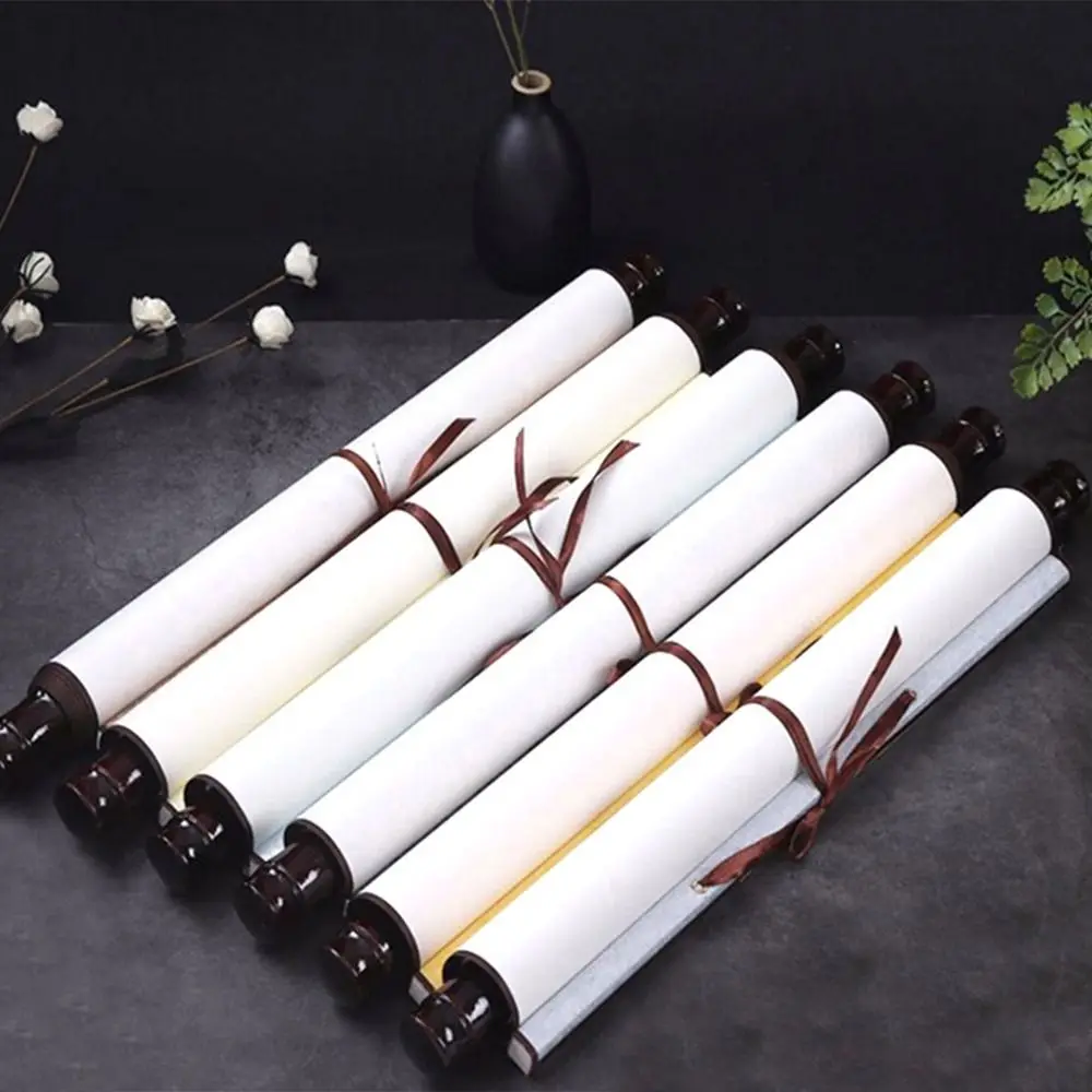 Chinese Style Blank Hanging Scroll For Calligraphy Painting Blessing DIY Crafts Creative Drawing Canvas Scrolls Self Made Gifts