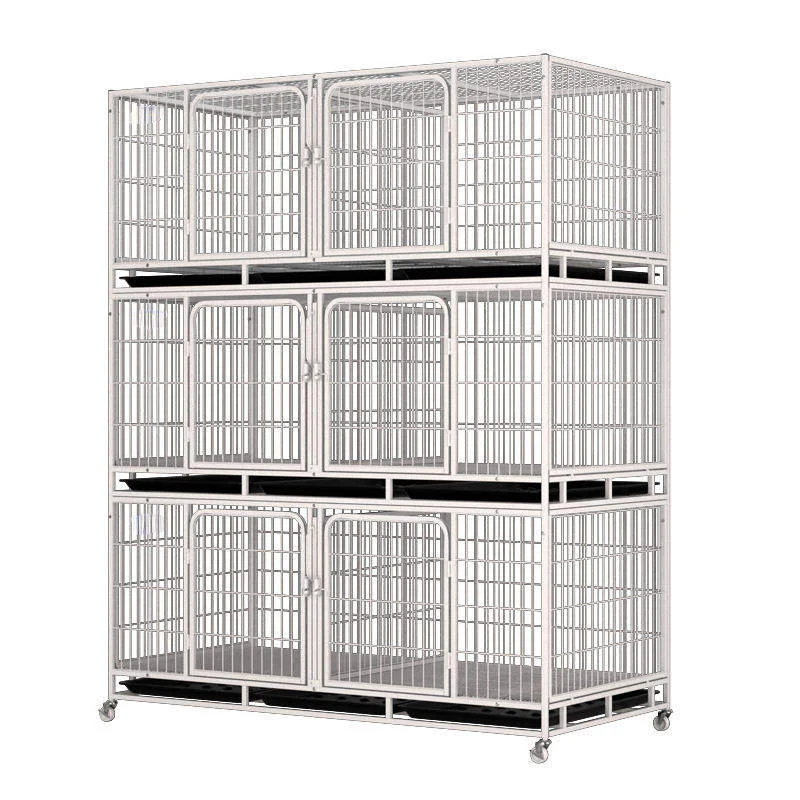 Custom Modern Solid Pattern Open Birdcage Wrought Iron Stainless Steel Breathable Plastic Tray Bird Cages For Parrot Breeding Wh
