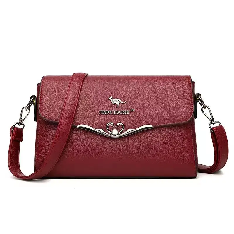 Kangaroo Leather Texture Women 2023 New Mother Large Capacity Soft Leather Ladies Shopping Shoulder Messenger Crossbody Bags