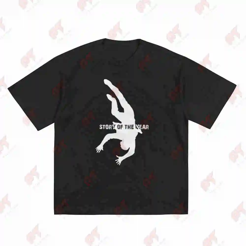 Story Of The Year Guy Falling Post Hardcore Emo Band Short Sleeve Tee 100% Cotton T-Shirt