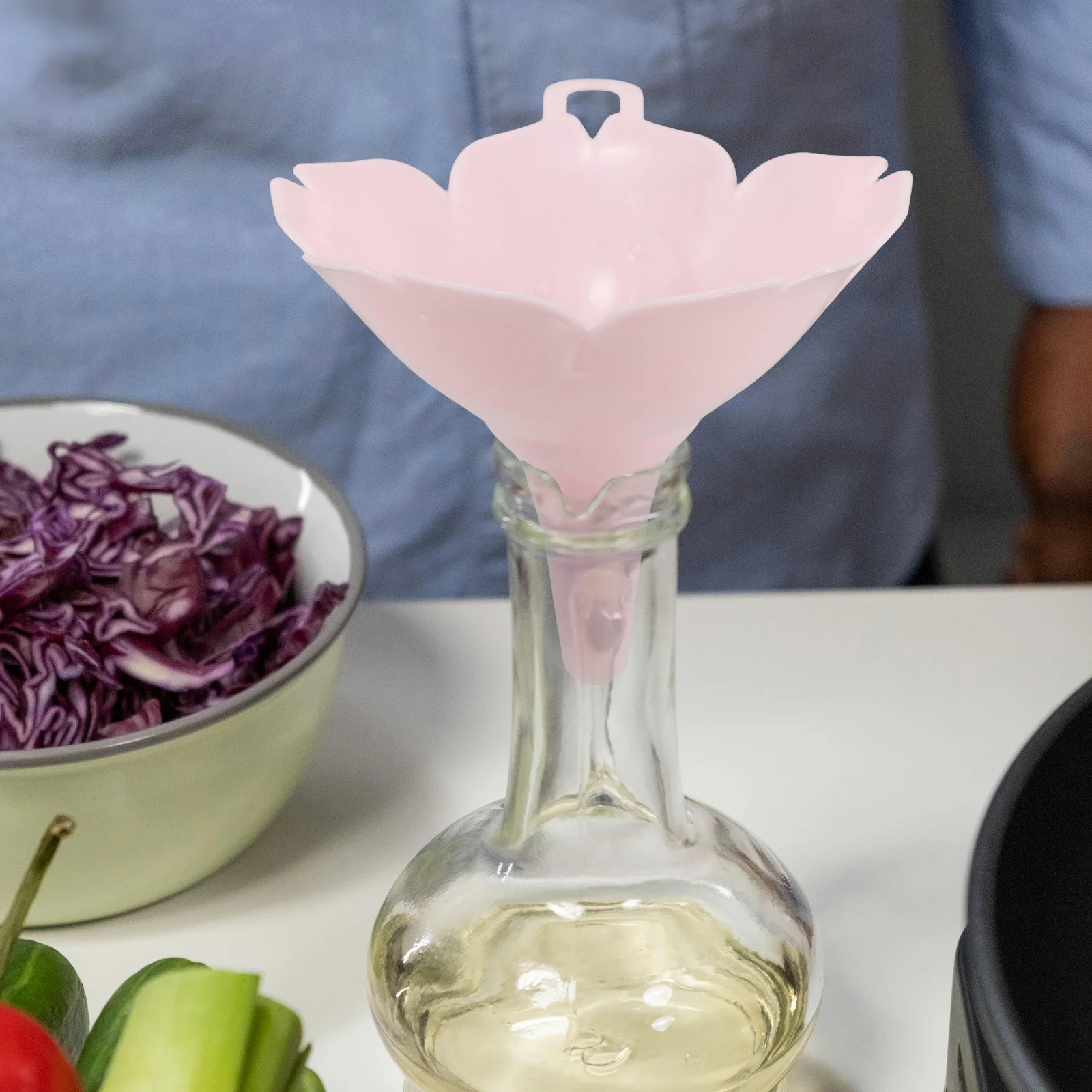 

Wide Mouth Kitchen Funnel Plastic Durable Easy Clean Transfer Liquids Oil Spices Canning Jars Water Bottles Cooking